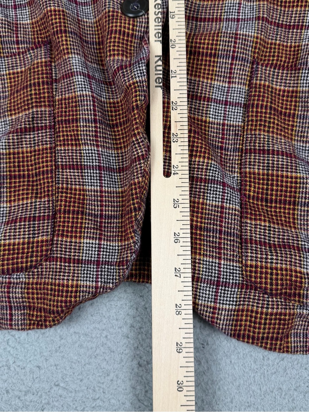 Free People Simply Plaid Blazer Womens S Front Button Slouchy Preppy Linen Blend - Picture 9 of 10